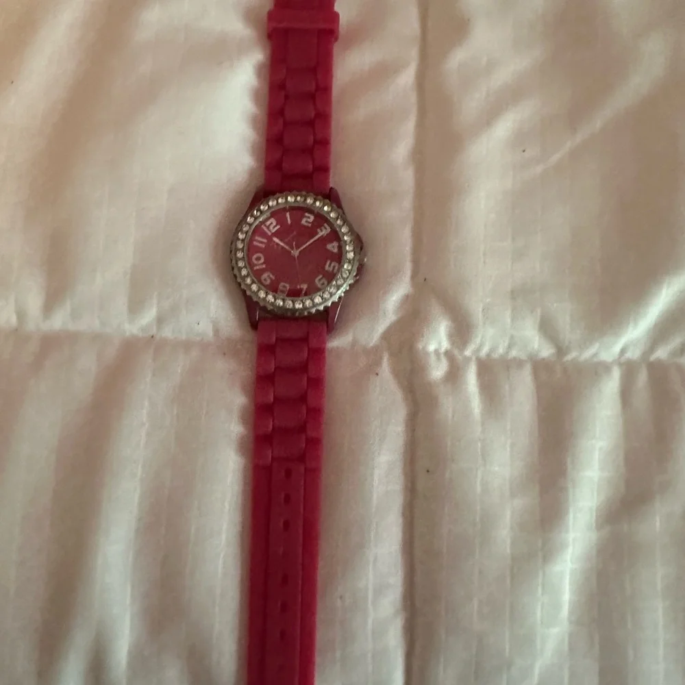 Geneva Vibrant Pink Watch with Stainless Steel Back